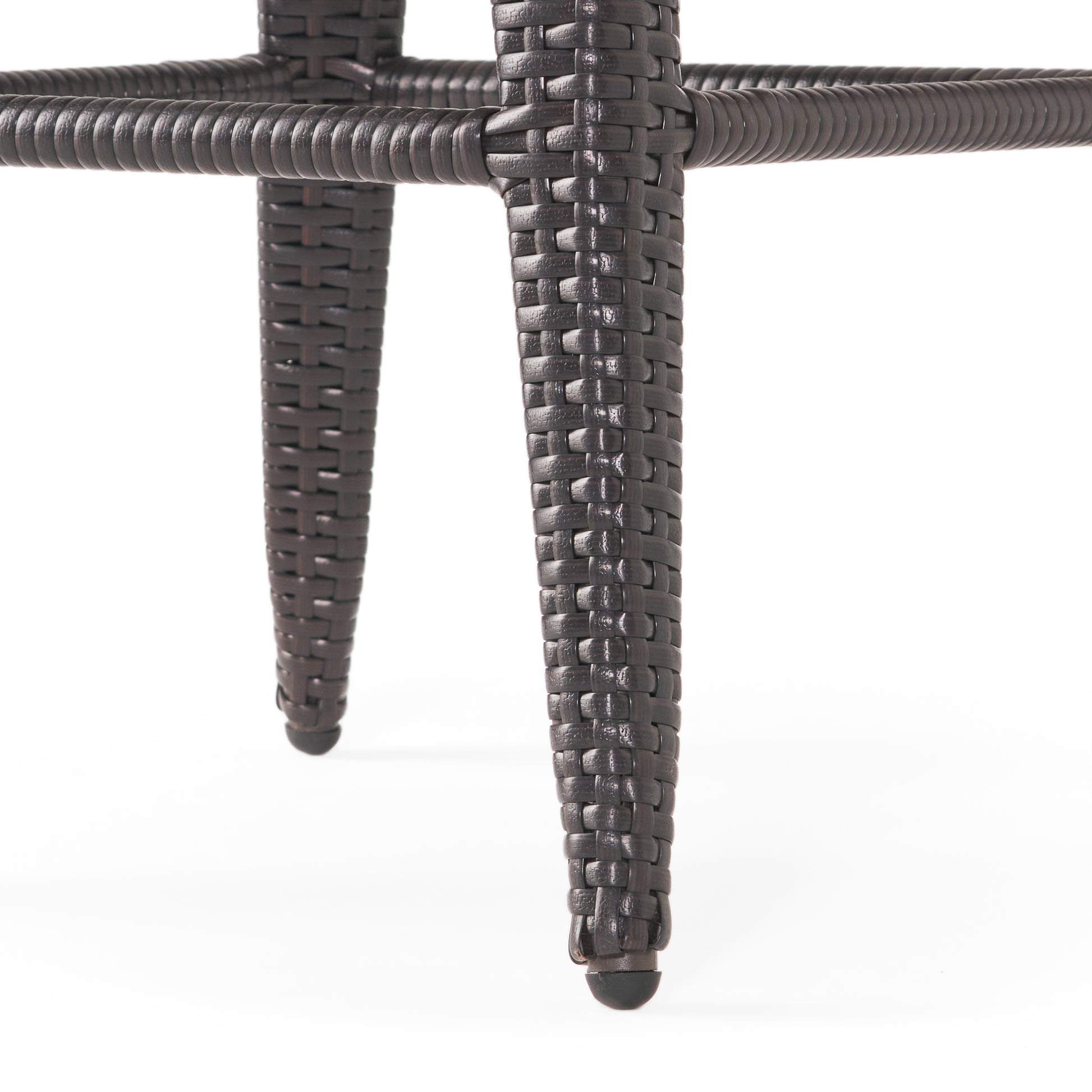 Modern Outdoor Multi Brown Wicker Swivel Barstool With Tapered Legs, 1 Piece Yes Brown Multi Weather Resistant Frame Garden & Outdoor Pe Rattan Iron Waterproof Fabric