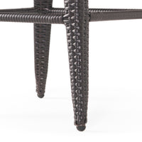 Modern Outdoor Multi Brown Wicker Swivel Barstool With Tapered Legs, 1 Piece Yes Brown Multi Weather Resistant Frame Garden & Outdoor Pe Rattan Iron Waterproof Fabric