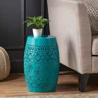 Ruby12 Side Table Teal Iron