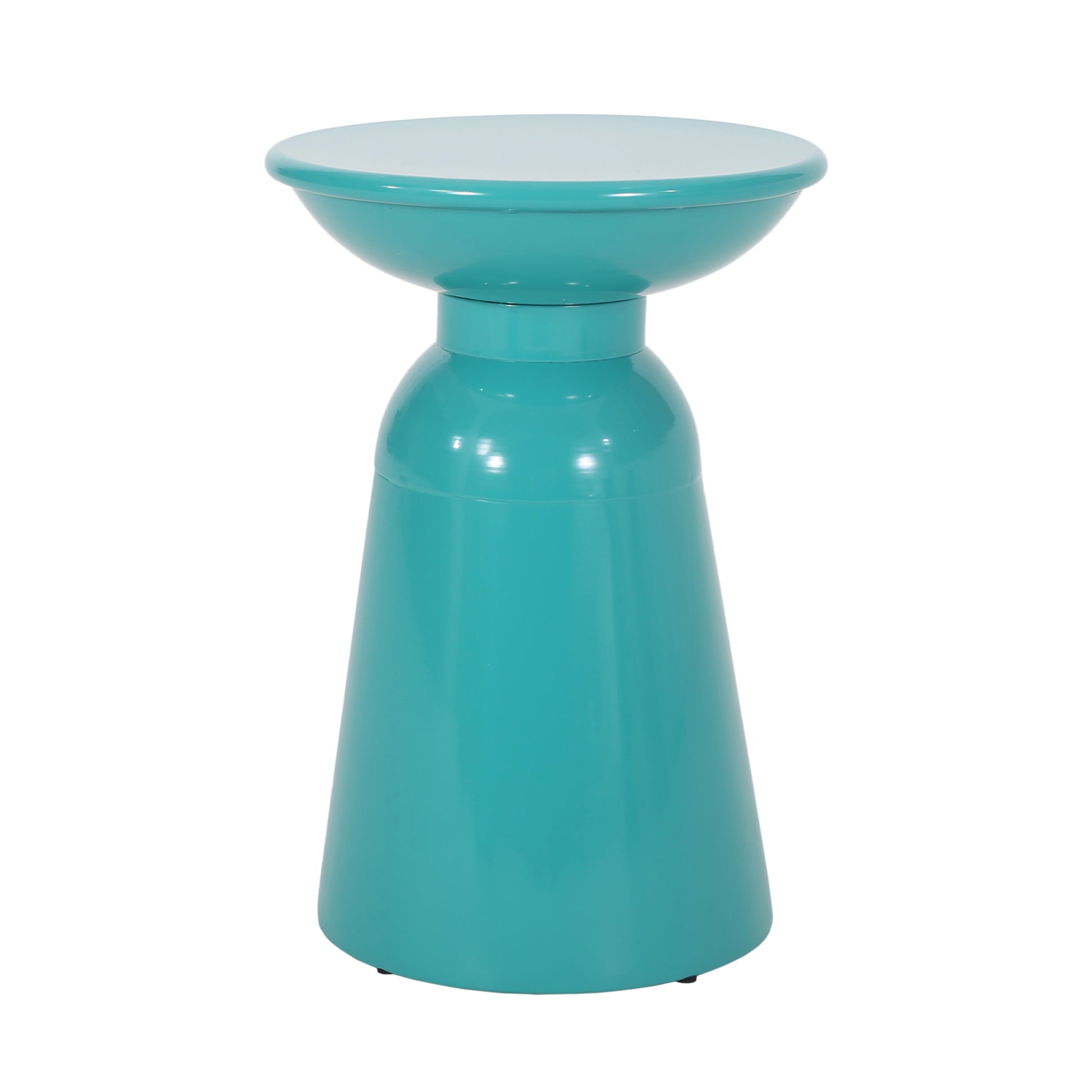 Metal S 2 End Table Teal Iron