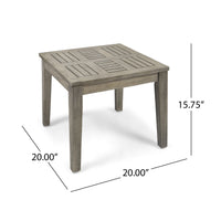 Hampton Wood Side Table Grey Wood