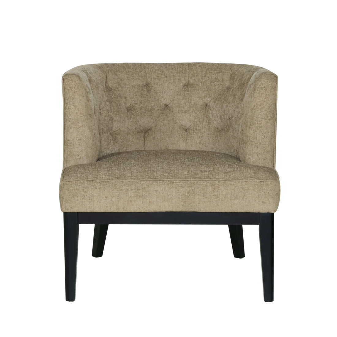 Accent Chair Beige Fabric