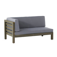 Oana Left Corner Bench And Coffee Table. Dark Grey Dark Grey Acacia Wood
