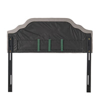 Queen&Full Sized Headboard Light Grey Fabric