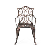 Tucson Dining Chair, Black Copper Set Of 2 Copper Aluminium