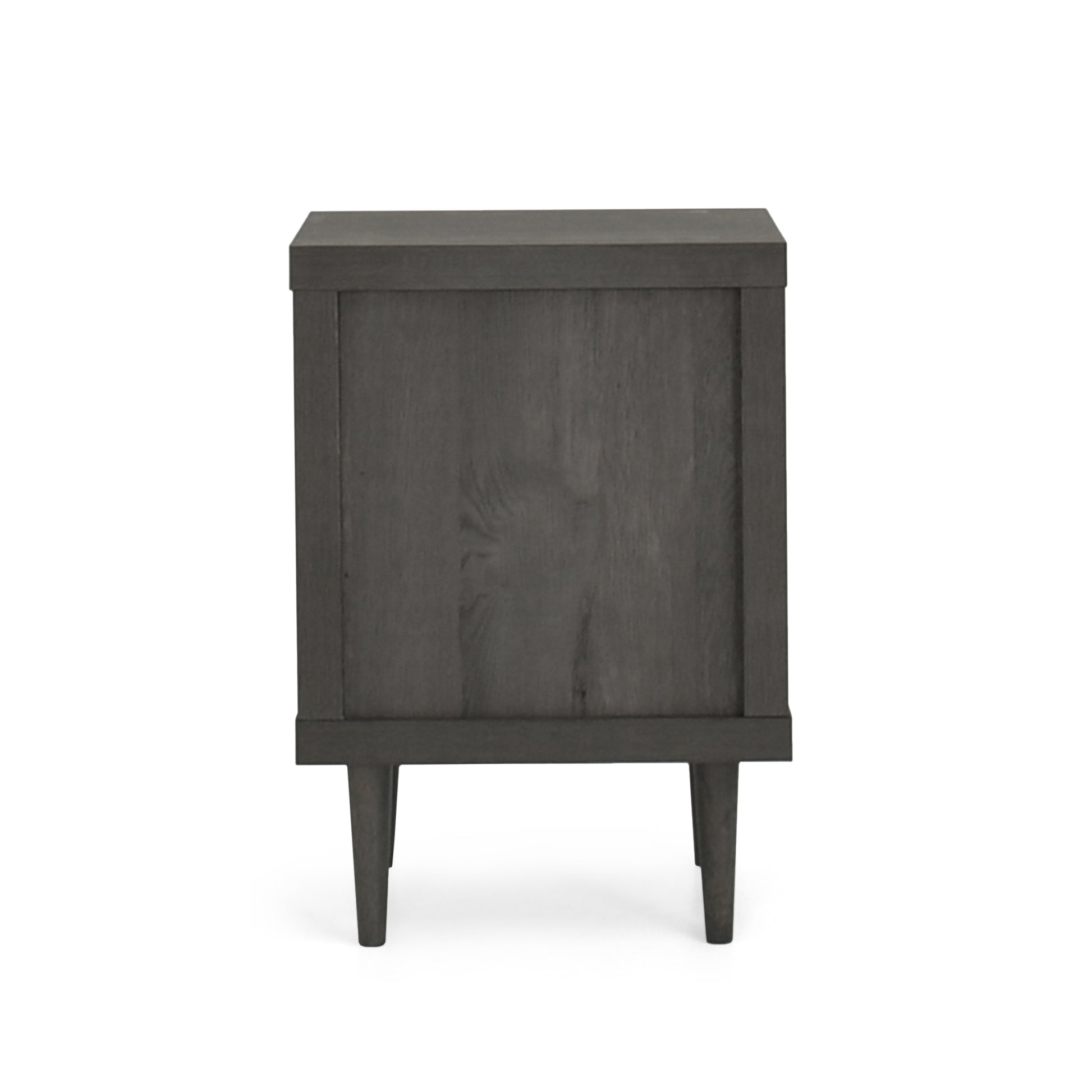 2 Drawer Nightstand Grey Mdf