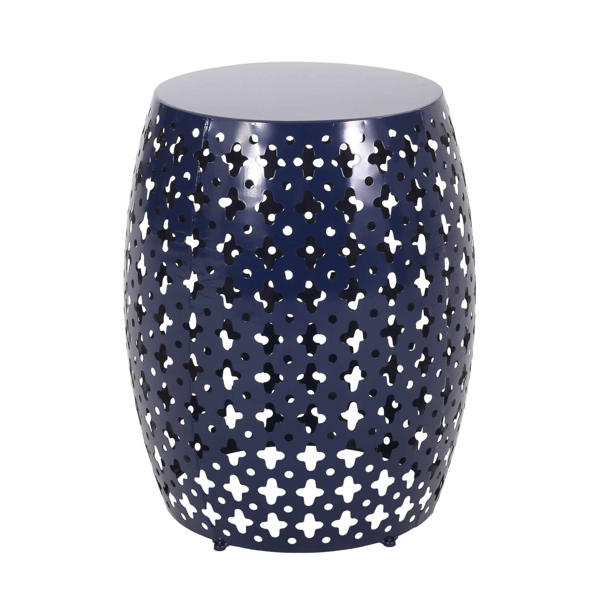 Metal S 2 End Table Navy Blue Iron