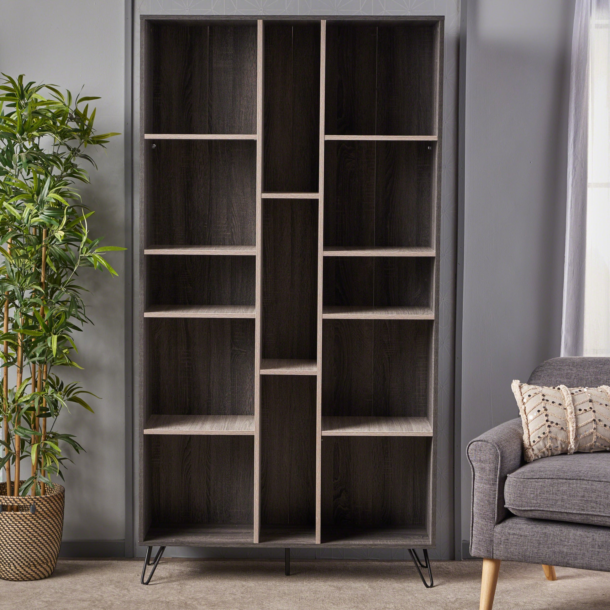 Multi Function Cabinet Grey Particle Board