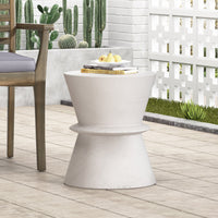 End Table Antique White Magnesium Oxide