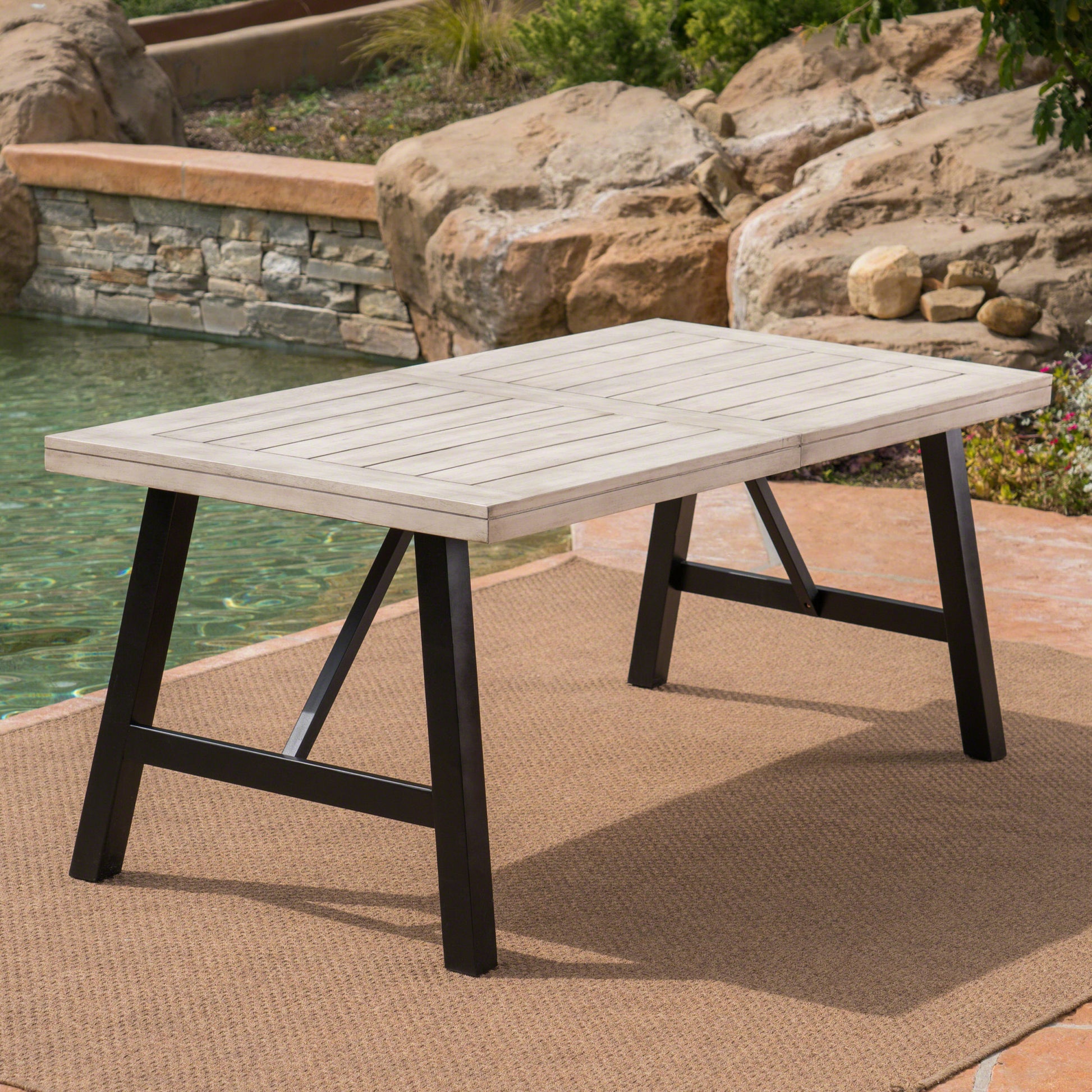Bettina Dining Table Grey Acacia Wood