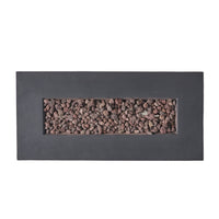 40" Outdoor 40,000 Btu Rectangular Mgo Concrete Propane Fire Pit, Light Grey Tank Cover Not Included Dark Grey Magnesium Oxide