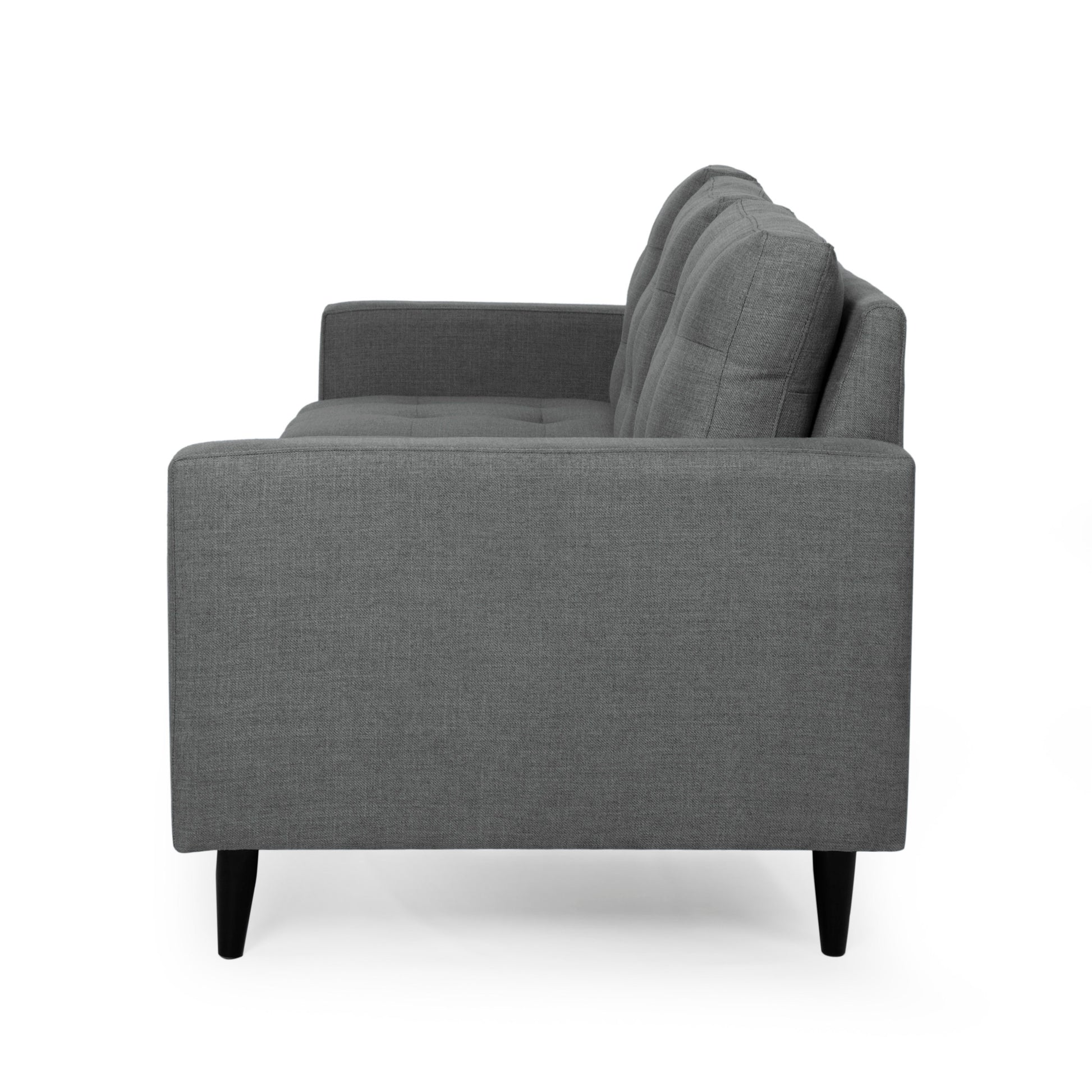 3 Seater Sofa Dark Grey Fabric