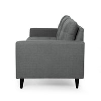 3 Seater Sofa Dark Grey Fabric