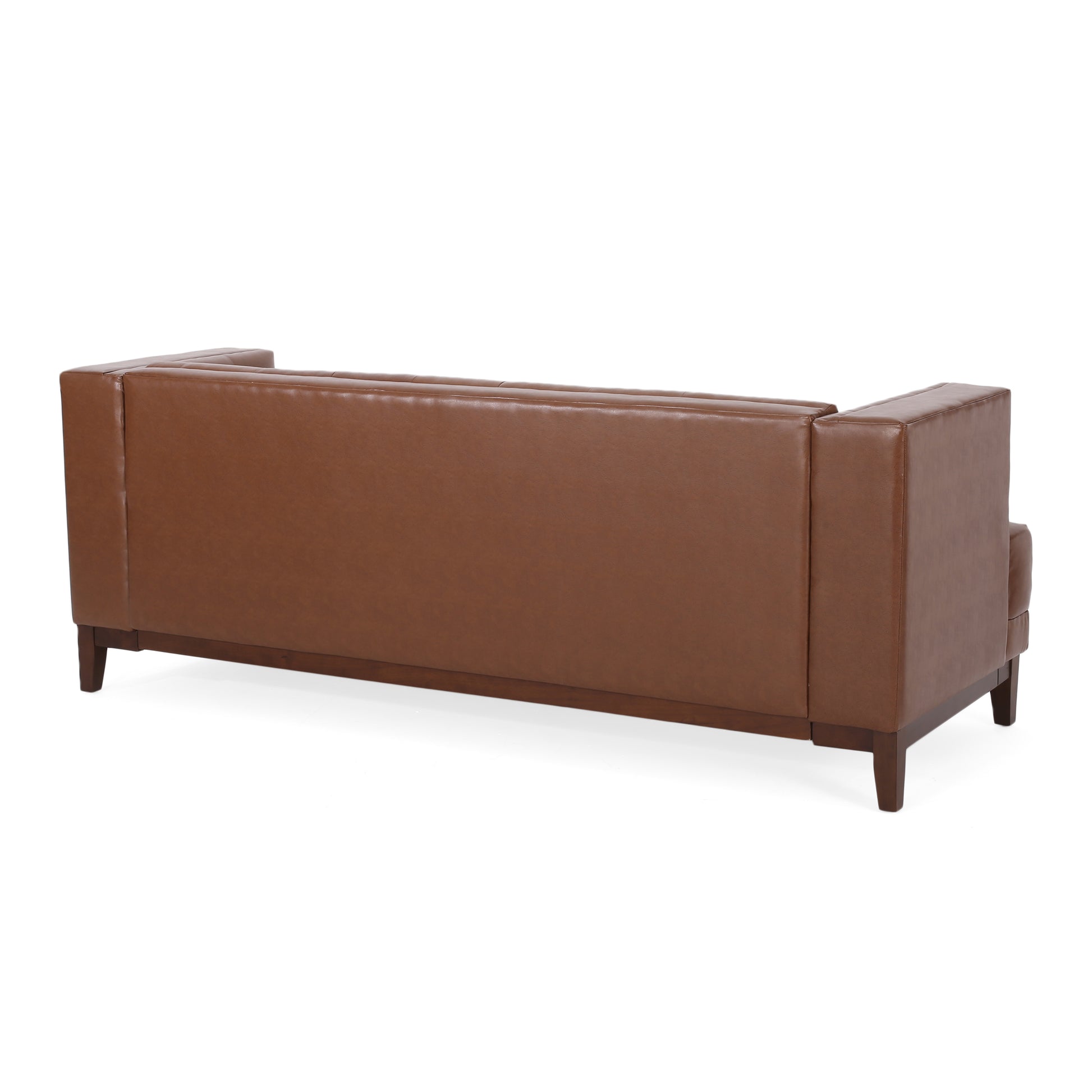 3 Seater Sofa Dark Brown Pu