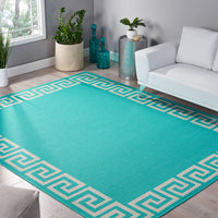 6560G 7'10"X10' Rug Teal Polypropylene