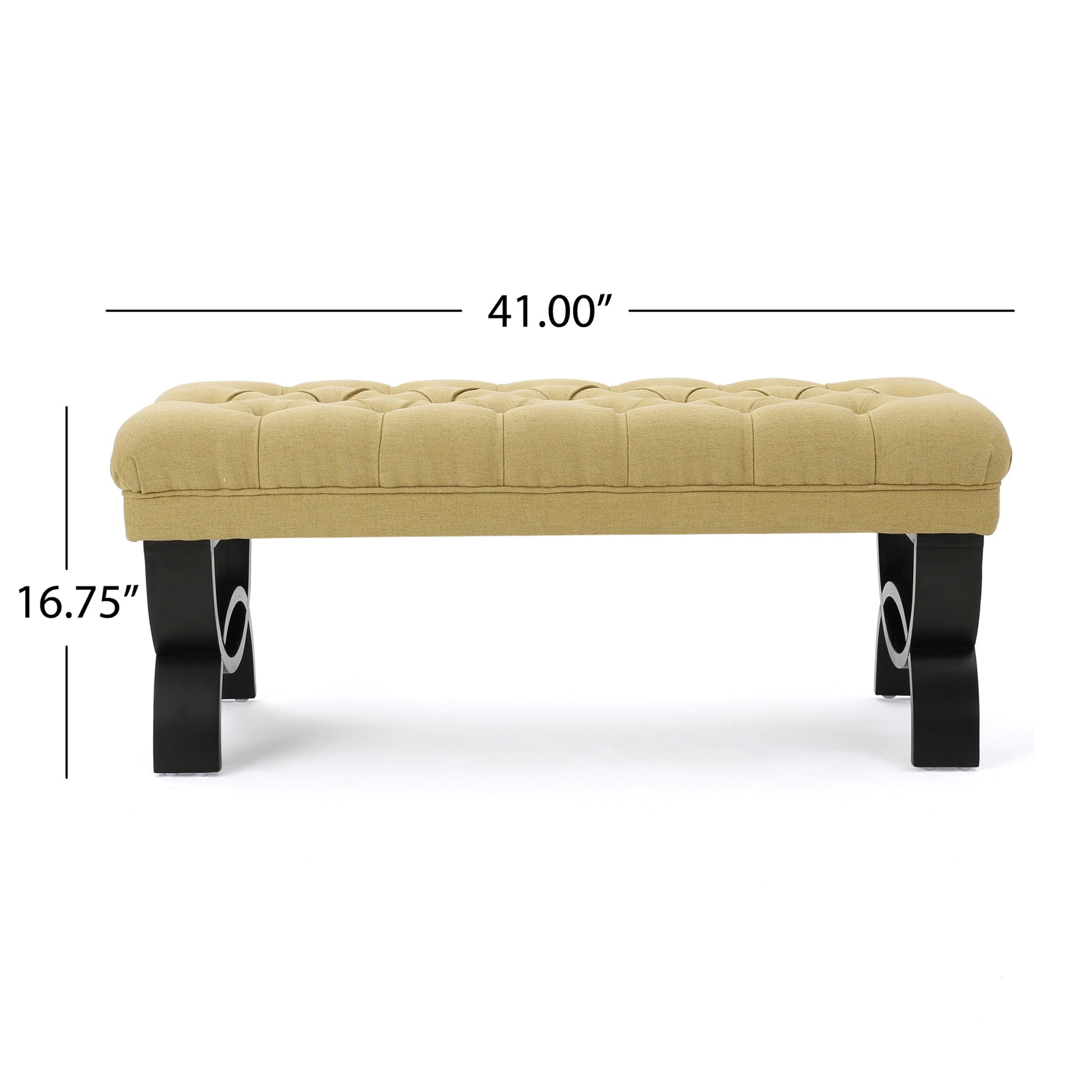 Hilton Ottoman Yellow Fabric
