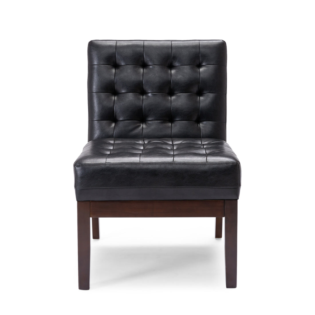 Accent Chair Black Pu