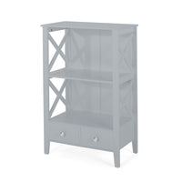 2 Drawer Storage Rack Gray Mdf