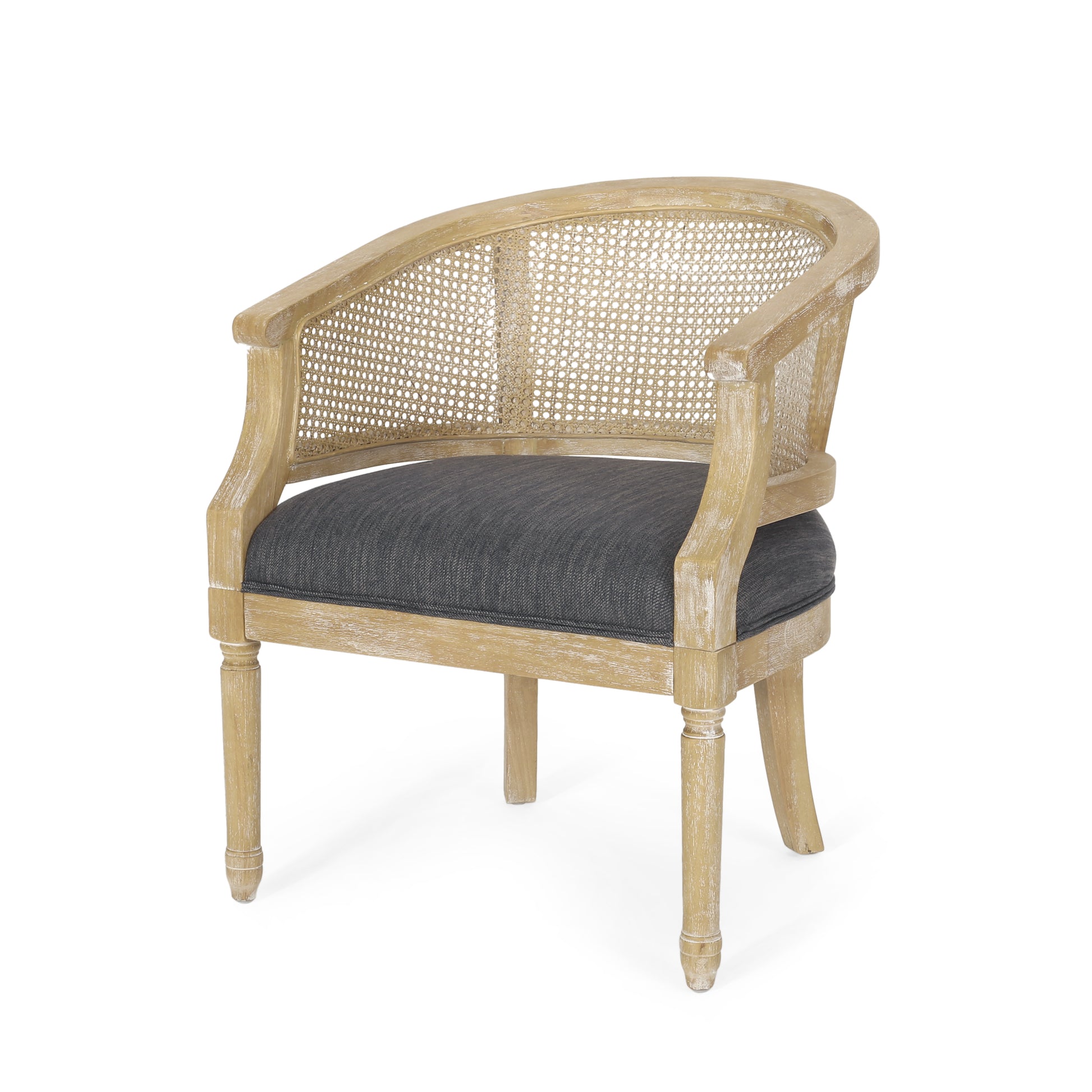Accent Chair Charcoal Rubber Wood