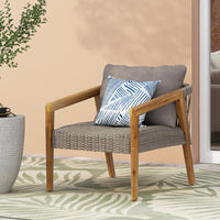 Outdoor Acacia Wood Club Chairs With Cushions Teak Gray Grey Acacia Wood
