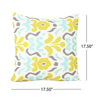 Yellow Flower Outdoor Square Pillow Multi Fabric