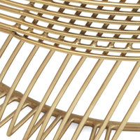 Round Wire Table With Marble Top Gold Marble Metal