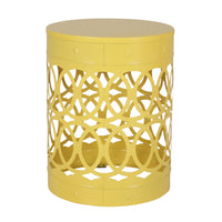 Metal End Table Large Yellow Iron