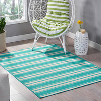 1802G 5'3"X7' Rug Teal Polypropylene