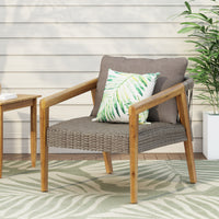 Outdoor Acacia Wood Club Chairs With Cushions Teak Gray Grey Acacia Wood