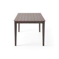 Dining Table With Square Leg Brown Solid Wood Mdf
