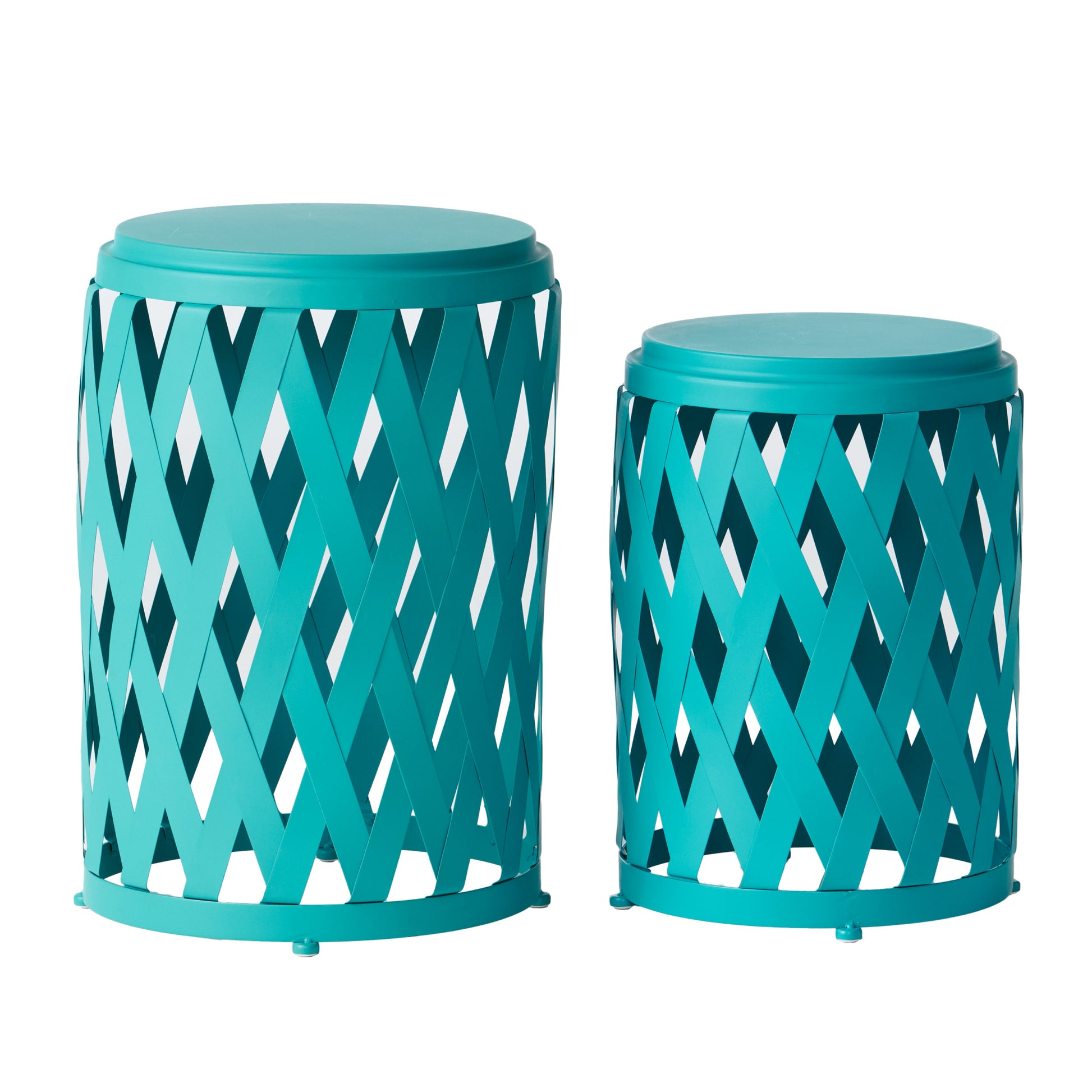 Selen Side Table Teal Iron