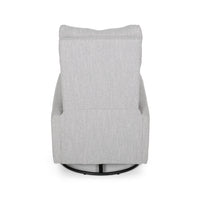 Glider Swivel Recliner Chair Light Grey Fabric