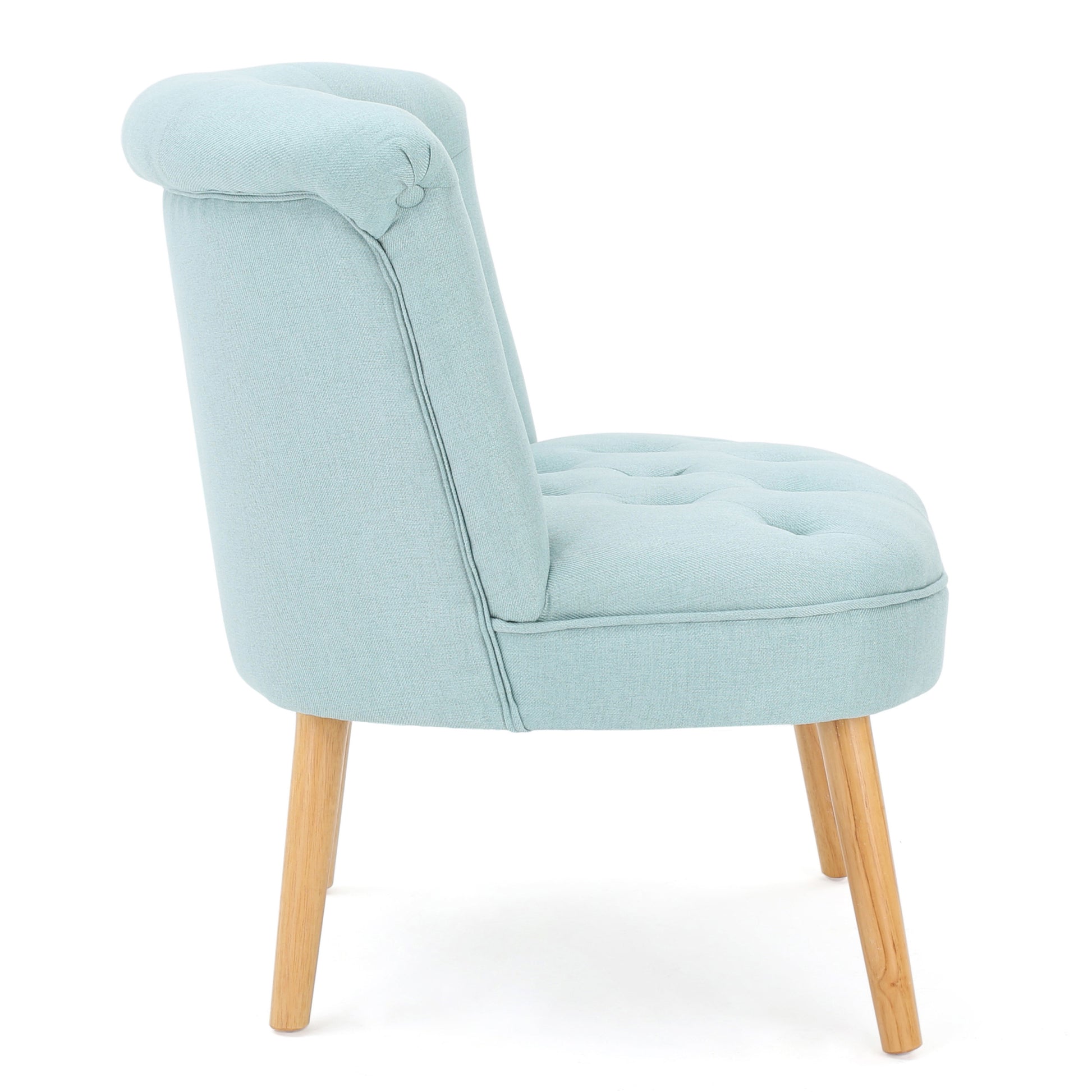 Bordeaux Tuft Chair Light Blue Fabric