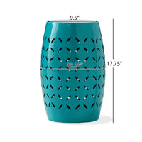 Lilac 12" Side Table Teal Teal Iron
