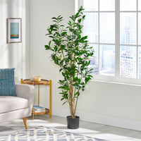 150Cm Artificial Laurel Tree Green Iron Plastic