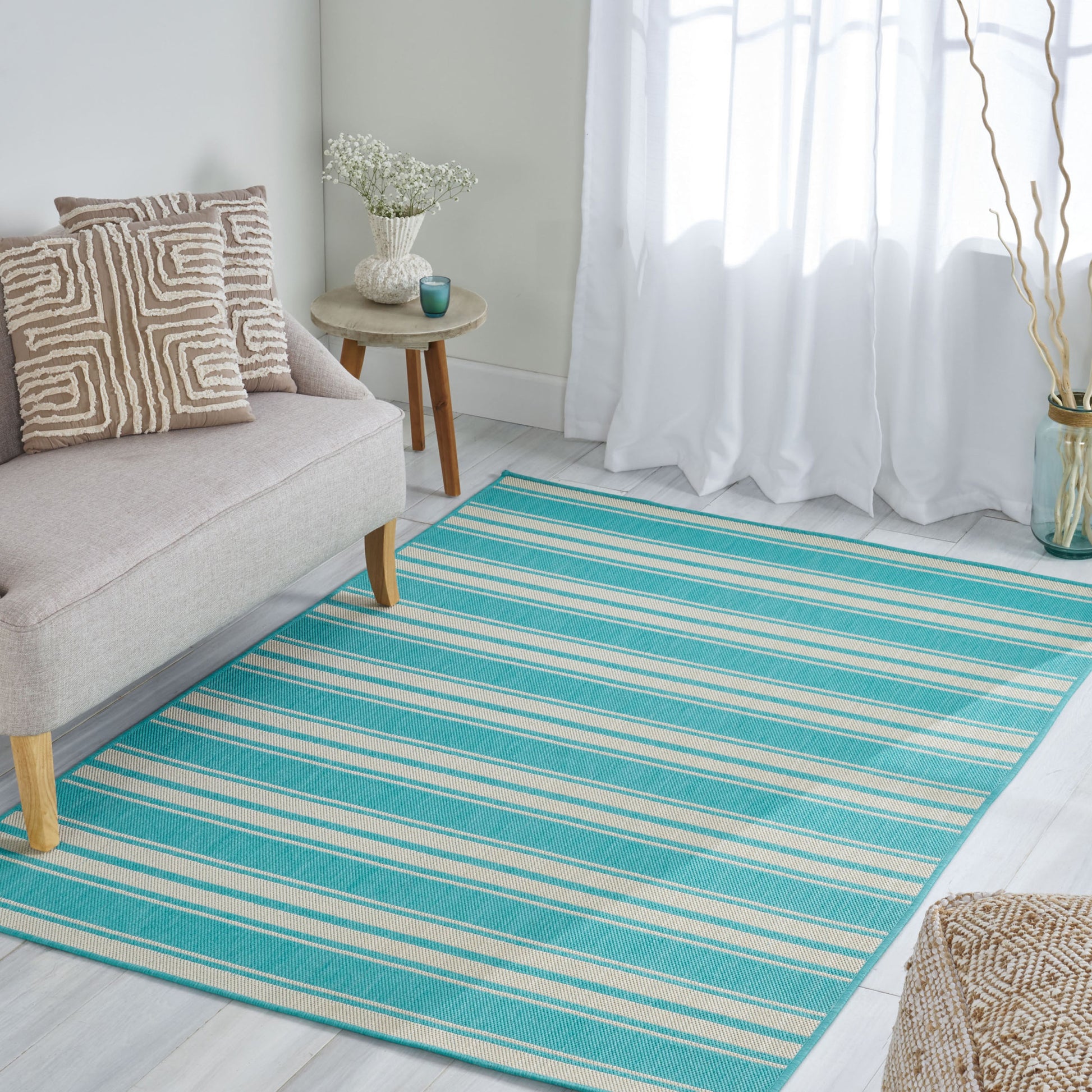 1802G 5'3"X7' Rug Teal Polypropylene