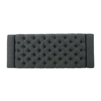 Storage Ottoman Dark Gray Fabric