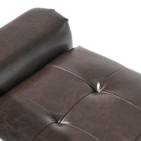 Alden Armed Storage Bench Brown Pu Leather