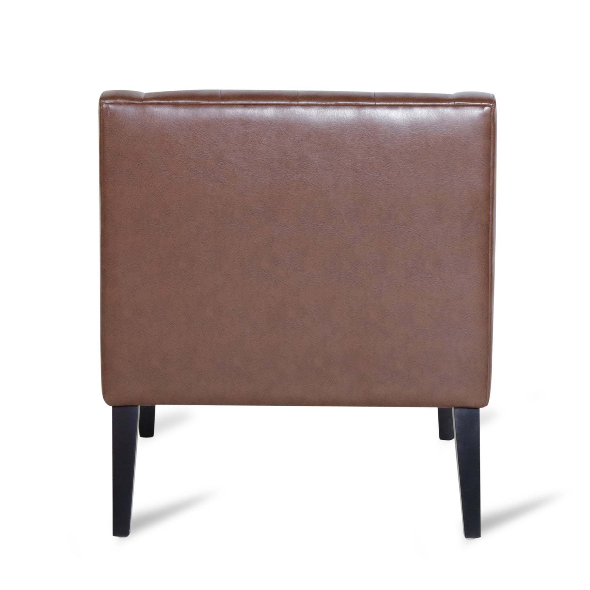 Accent Chair Dark Brown Pu