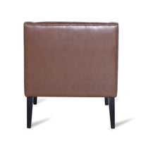 Accent Chair Dark Brown Pu