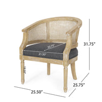 Accent Chair Charcoal Rubber Wood