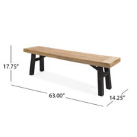 Bettina Bench Grey Acacia Wood