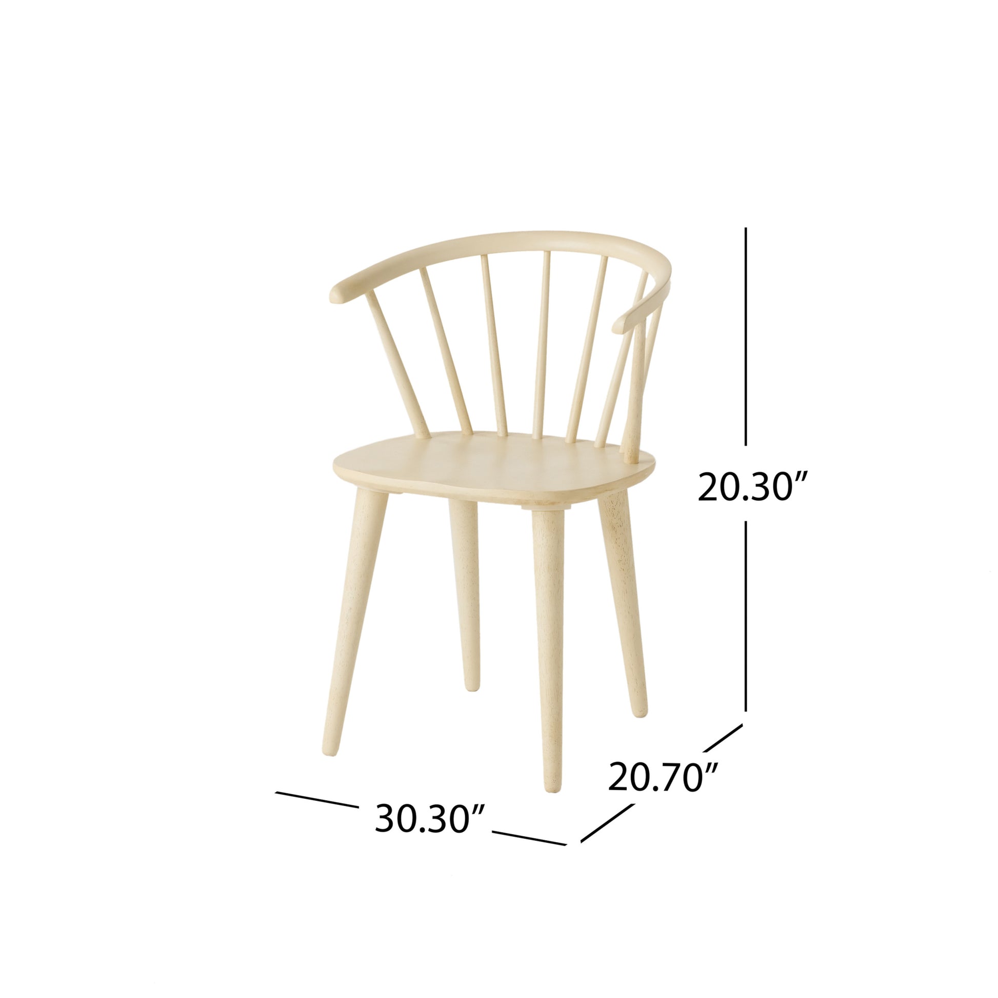 30 Inch Caprail Chair Cream Rubber