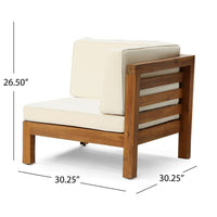 Oana 2 Pieceseat Set, Beige Beige Acacia Wood