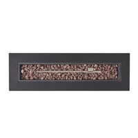 40" Outdoor 50,000 Btu Rectangular Iron Propane Fire Pit, Dark Grey Tank Cover Not Included Brown Gold Iron