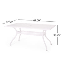 Phoenix Rectangle Table White Aluminium