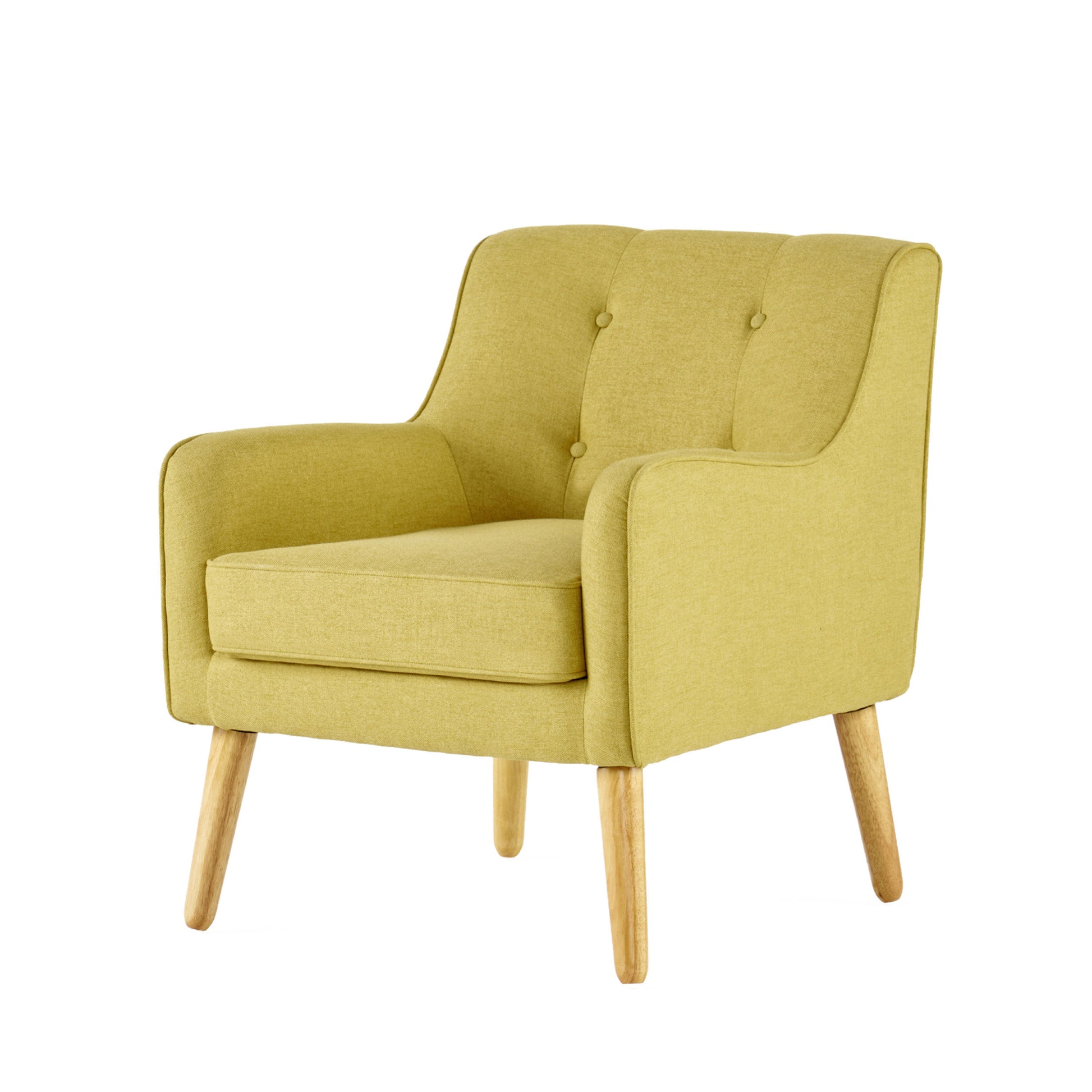 Arm Chair Yellow Fabric