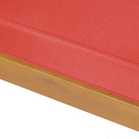 Brava X Back Right Corner Bench, Red Red Acacia Wood