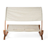 San Juan Sunbed W Canopy Teak Wood