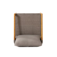 Outdoor Acacia Wood Club Chairs With Cushions Teak Gray Grey Acacia Wood